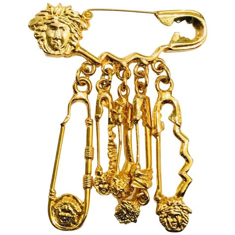 versace broche|versace safety pin brooch.